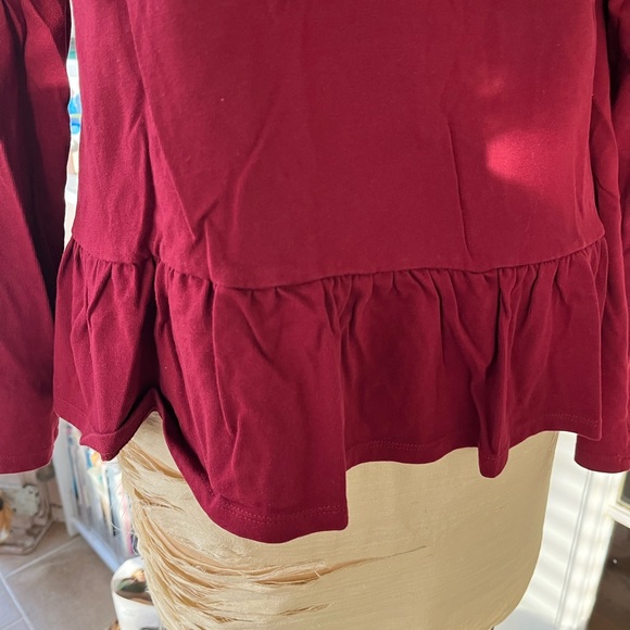 Beautiful cotton top with peplum ruffle size XL J Crew - Picture 2 of 5